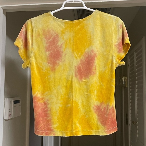 Free People Bright Eyes Velvet Tie Dye Crop Top - Picture 4 of 7